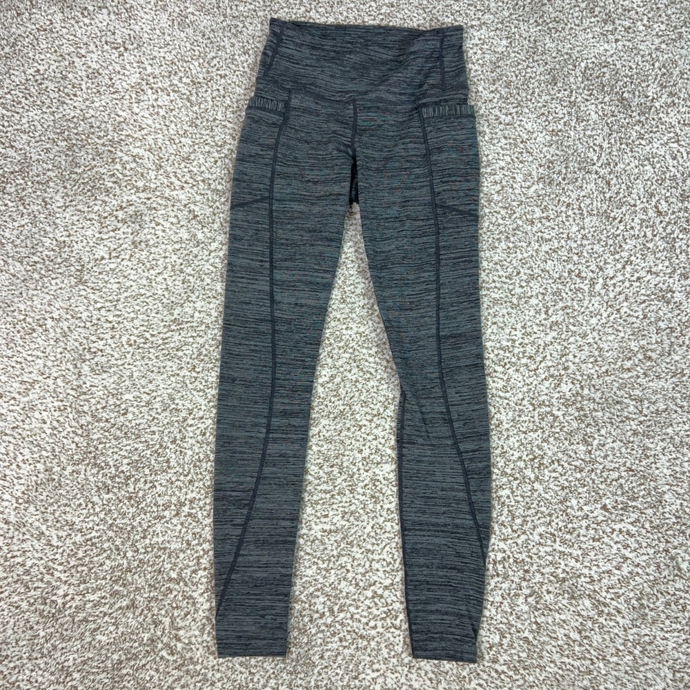 Athleta Pants Women XS Gray Yoga Gym Leggings Chaturanga to Town Tight Workout